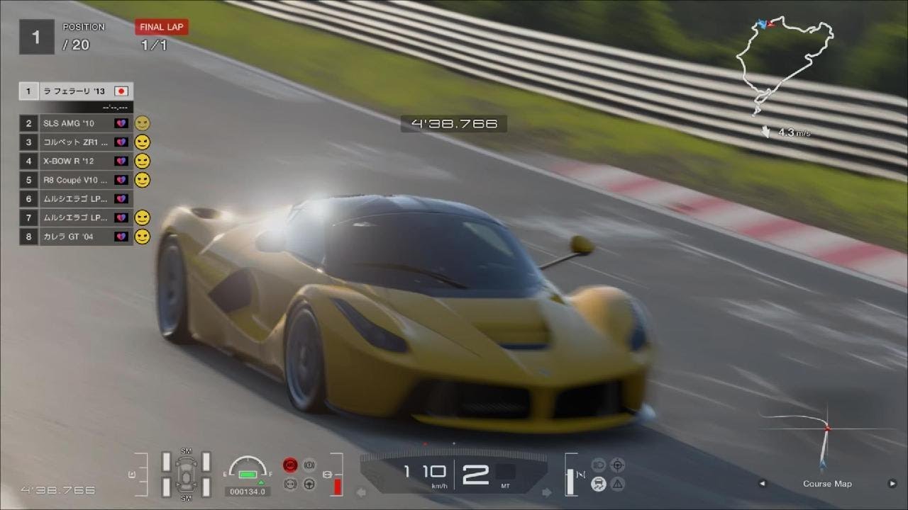 PS5【GT7】La Ferrari '13:1255kg:Nürburgring:GT Sophy: #GT7 #PS5