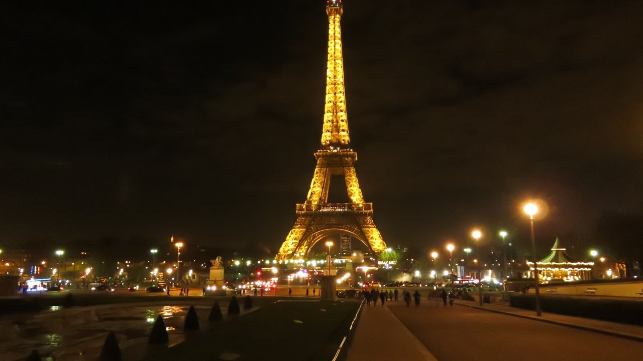 Driving in Paris France at night dashcam 4k