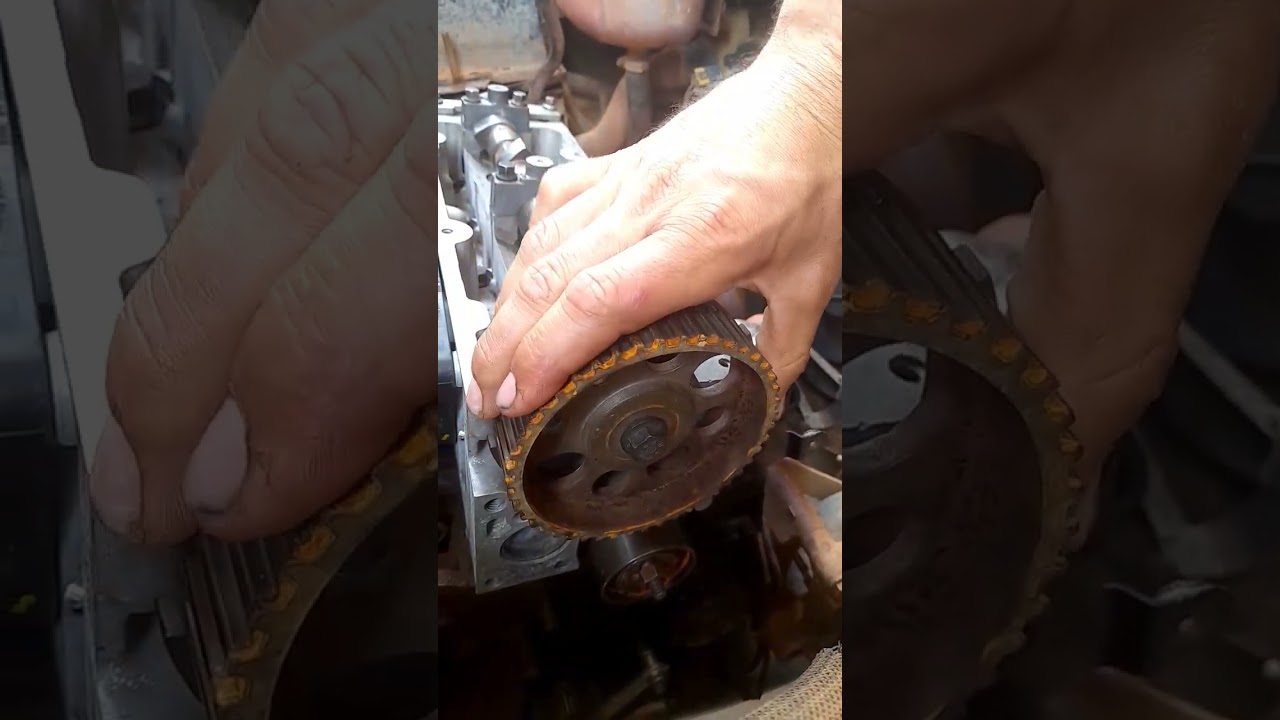 Ponto correto polia do cabe&ccedil;ote evo 1.0 sensor de fase . #emac #mecanica #automecanica #grau #dicas