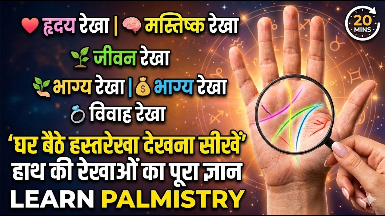 घर बैठे हस्तरेखा देखना सीखें | हाथ की रेखाओं का पूरा ज्ञान | Learn Palmistry