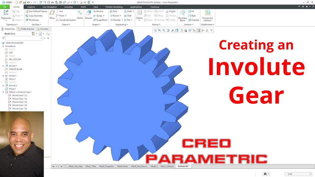 Creo Parametric - Creating an Involute Gear