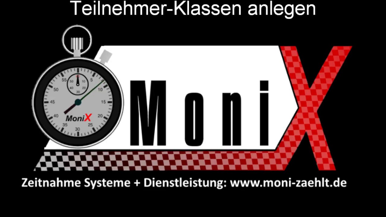 MoniX Zeitnahme | Tutorial Klasseneinteilung anlegen
