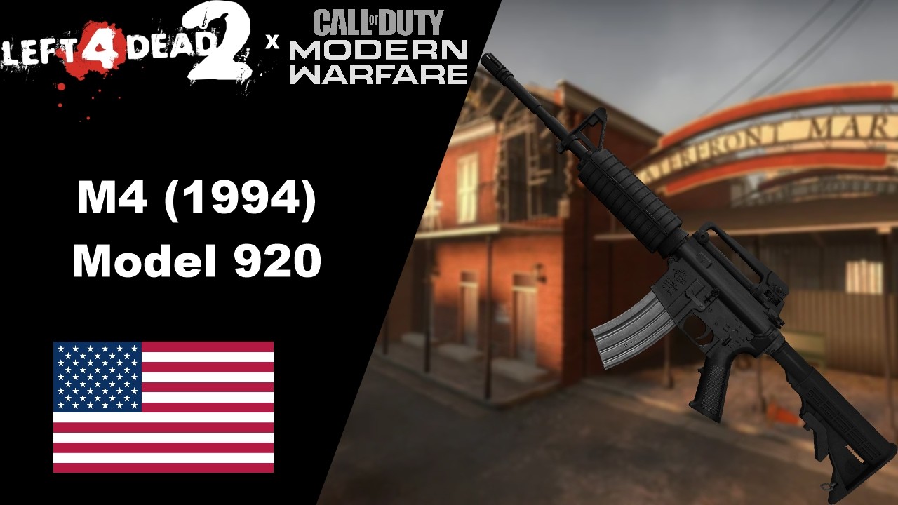 Left 4 Dead 2 : M4 Model 920 in MW2019 Anims