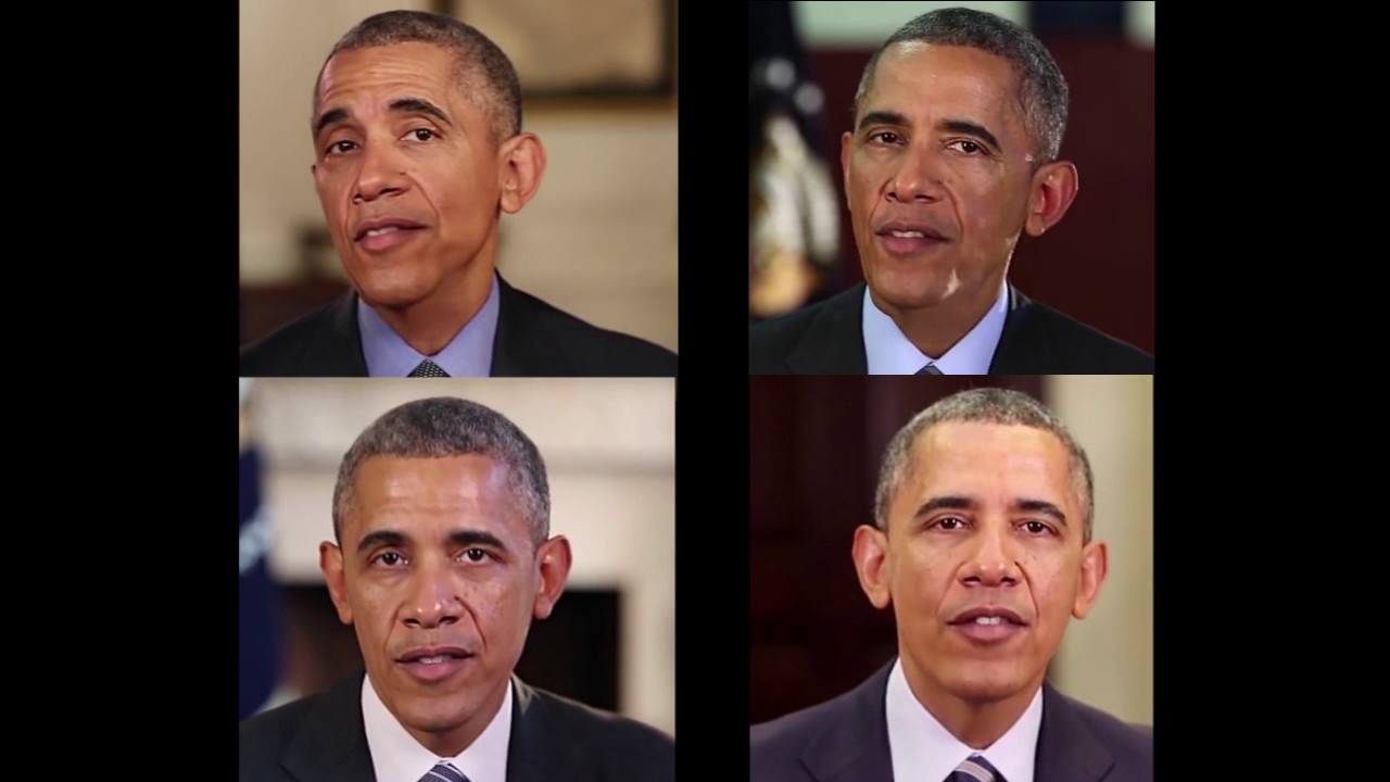 Teaser -- Synthesizing Obama: Learning Lip Sync from Audio