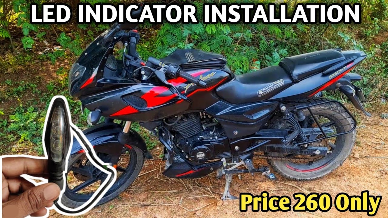 LED Indicator Installing in Pulsar 220F | Best New modification in Pulsar 220F | @rkcreations03