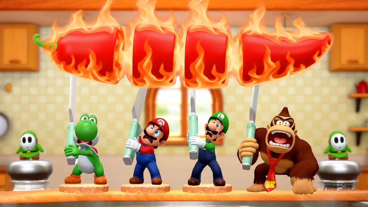 Super Mario Party Jamboree Minigames - Yoshi VS Mario VS Luigi VS Donkey Kong (Hardest Difficulty)