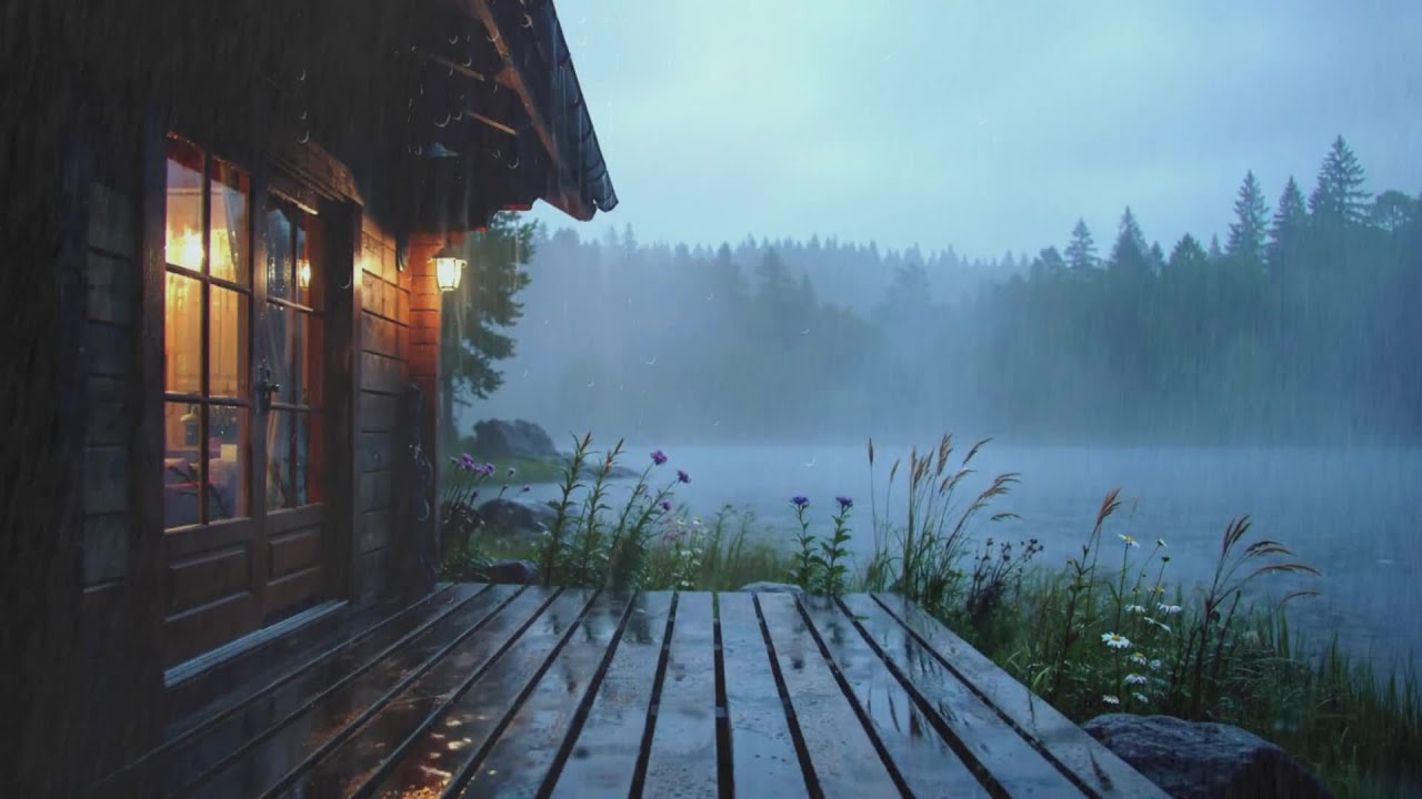 No Ads Rain Sounds for Sleeping - ASMR Rain and Thunder Sounds For Sleeping, Relaxing #DOS80