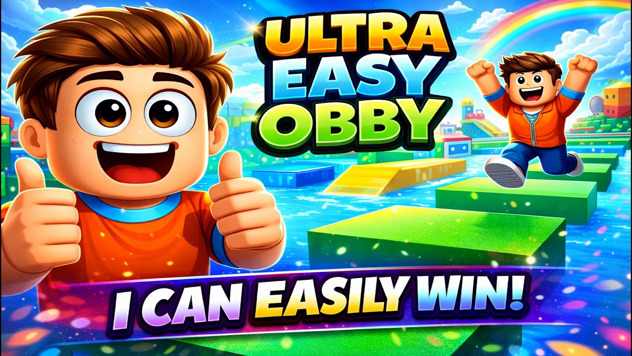 RAINBOW OBBY ADVENTURE – TOO EASY! 🌈 #roblox #robloxgameplay #robloxshorts
