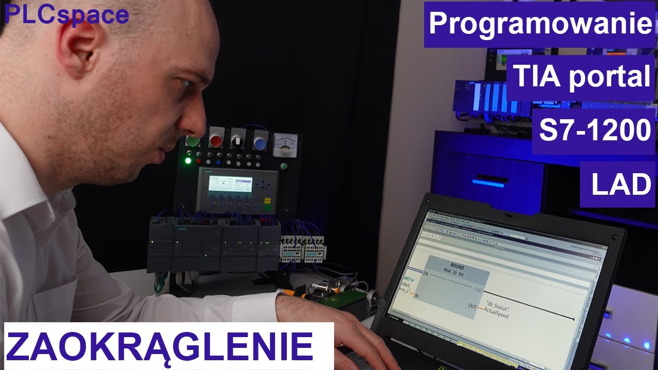 Zaokrąglenie- Kurs programowania PLC Siemens S7-1200 - TIA Portal - LAD
