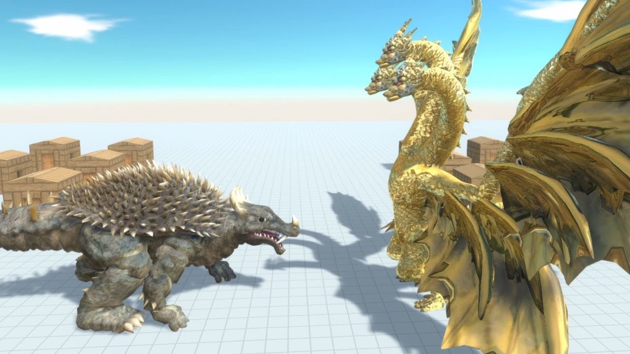 ANGUIRUS vs GODZILLA and KAIJU ARBS Mod Animal Revolt Battle Simulator