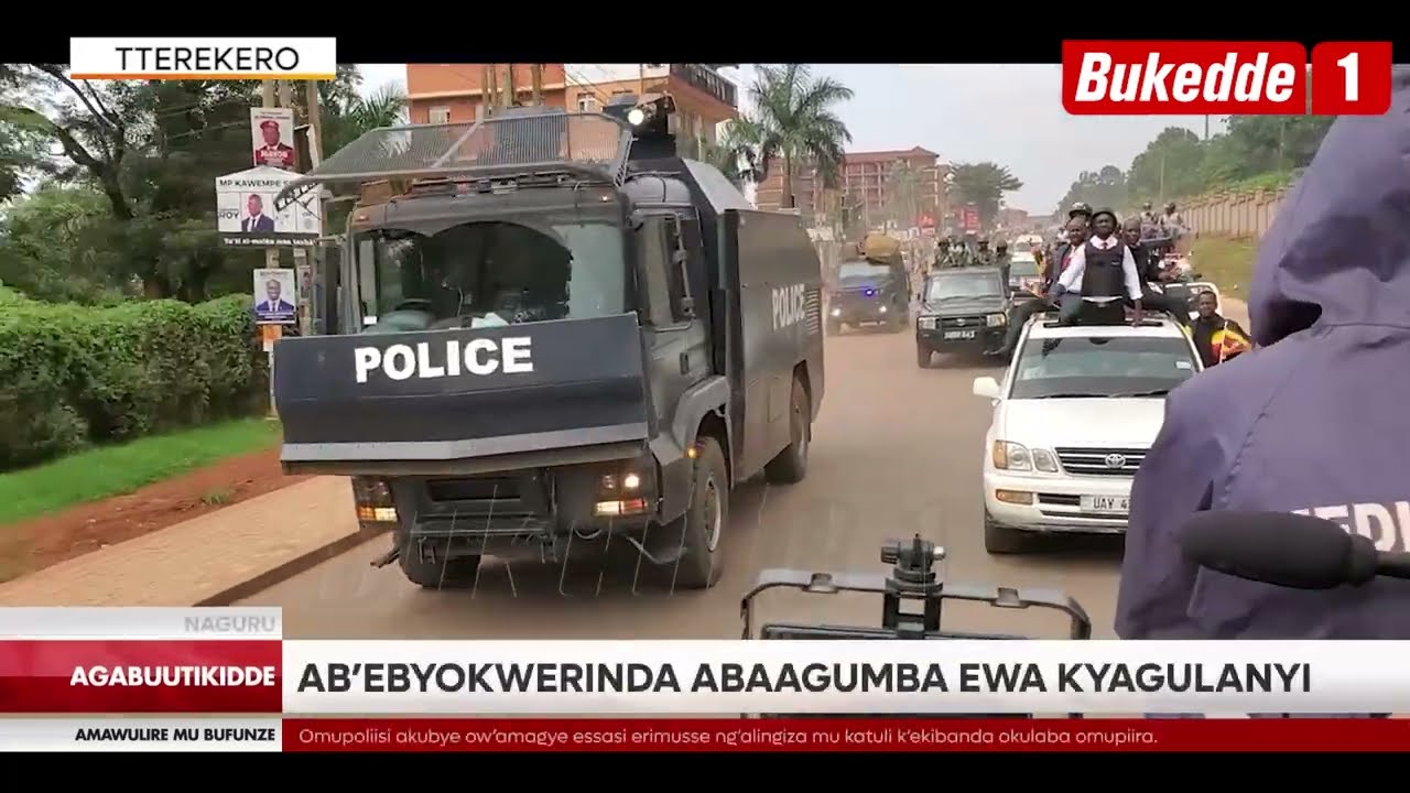 Agabuutikidde   Poliisi ewadde alipoota ku bebyokwerinda abaagumba ewa Robert Kyagulanyi  Ssi baakuv