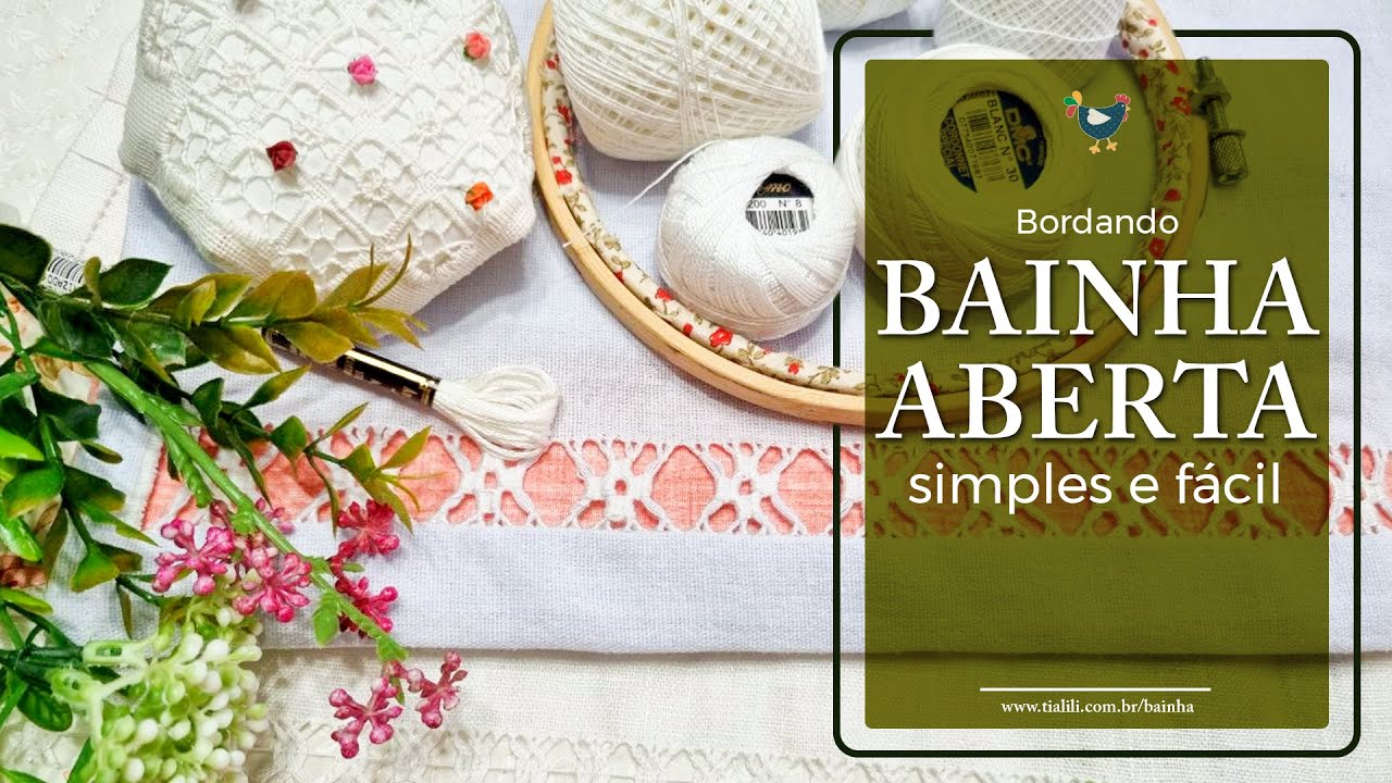 BAINHA ABERTA em pano de prato: como fazer, passo a passo simples e fácil - 