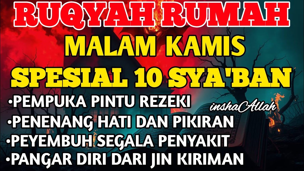 RUQYAH MALAM KAMIS SYABAN BULAN SYABAN USIR JIN & STAN DRI RUMAH DENGAN AYAT PENYEMBUH BY ALAA AQEL