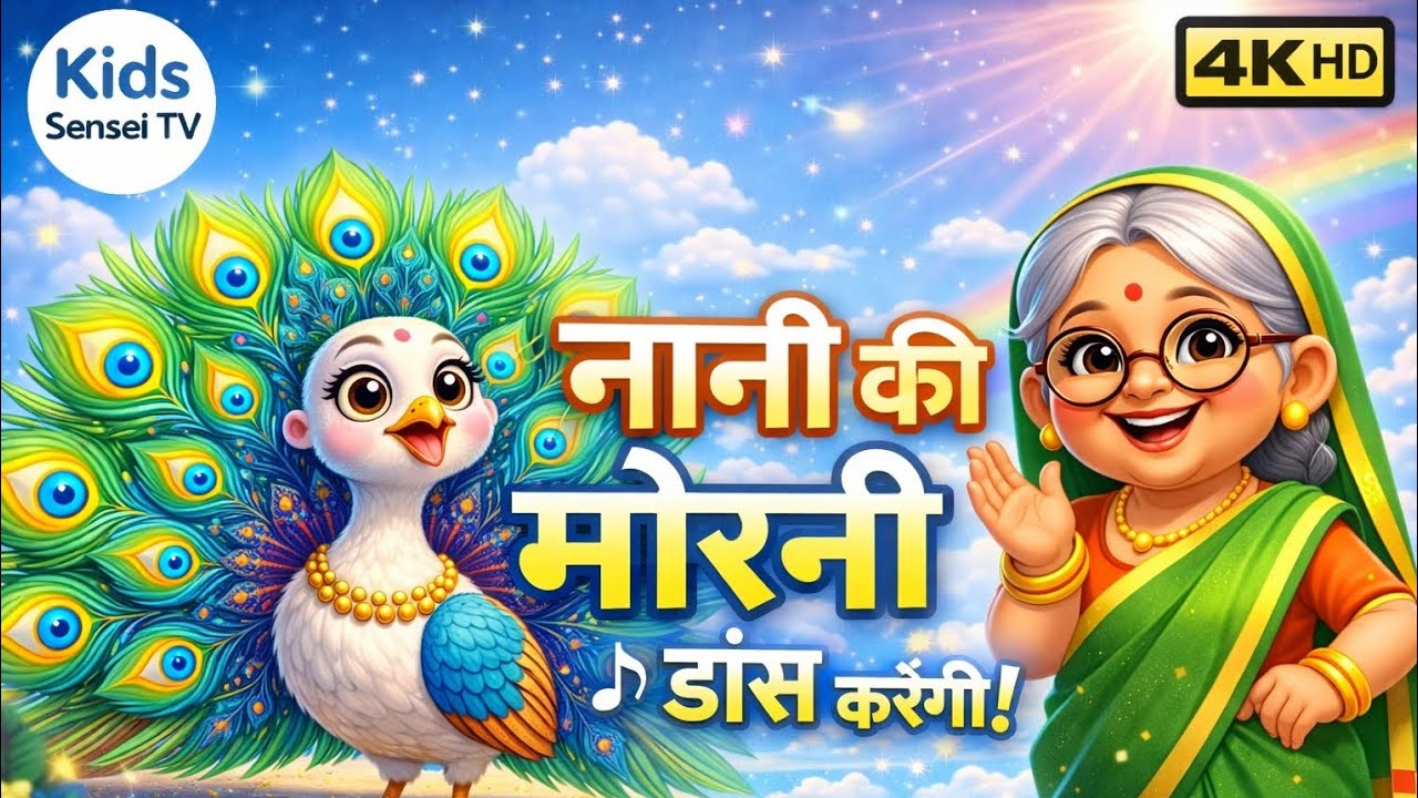 नानी की मोरनी डांस करेगी | Kids Funny Song | Nursery Style Animation #kids #video