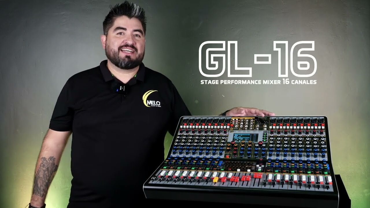 GL-16 | Consola de audio profesional de 16 canales.