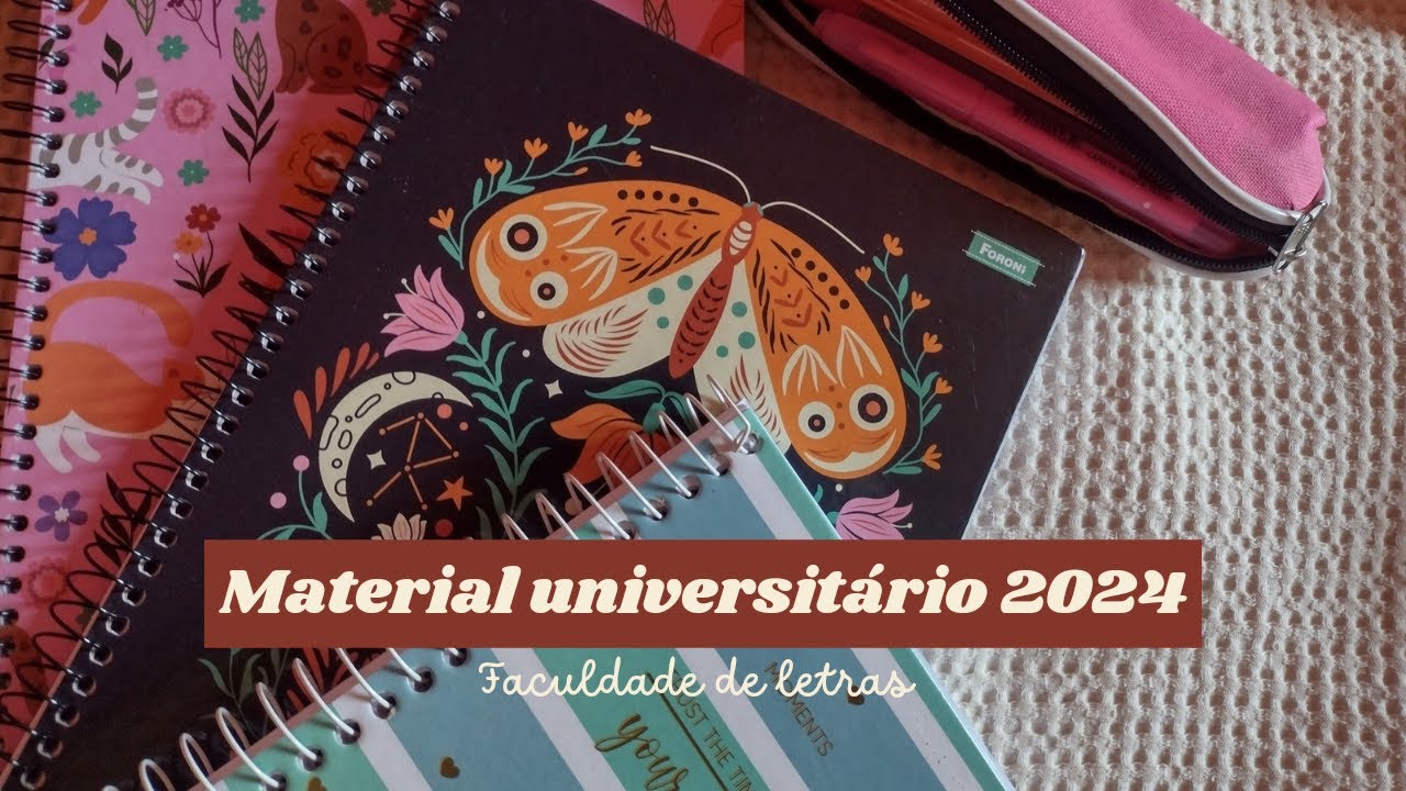 MEU MATERIAL ESCOLAR UNIVERSITÁRIO 2024 | faculdade de letras