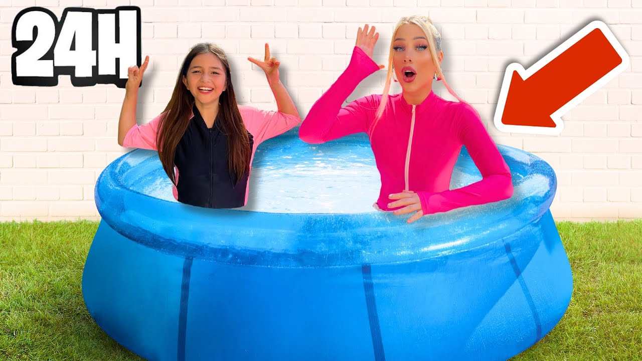 24 STUNDEN im POOL &uuml;berleben 😳