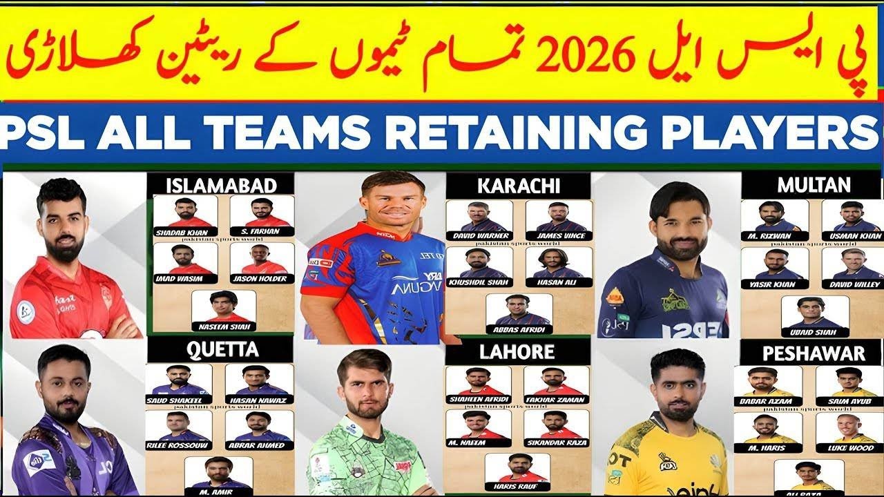 PSL season 11 retention player's list/ Many Big players release all teams