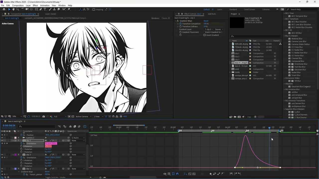 Manga Style Transitions After Effects / شرح انتقالات المانجا