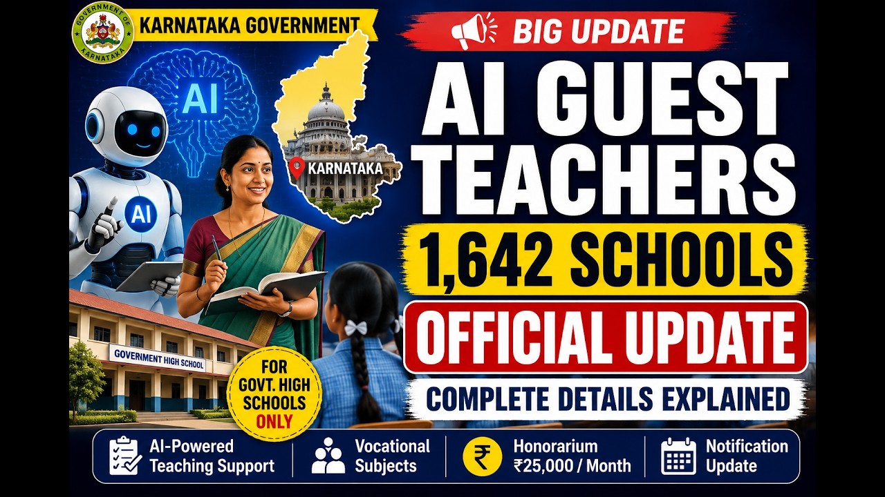 Karnataka AI Guest Teacher Recruitment 2026 | Official Announcement Explained | Notification Update