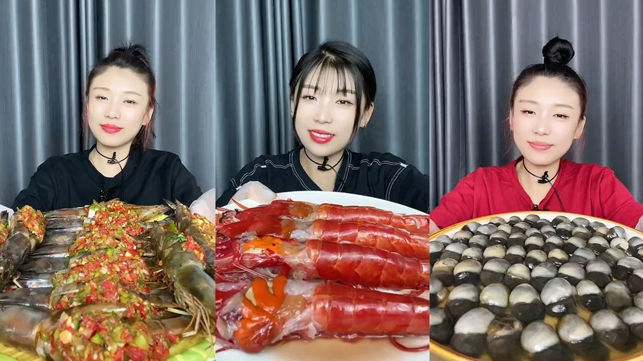【MUKBANG】Stuffed Thai shrimp + Red Devil shrimp + Mud Snail🦐🐚🍋🌶🧄#Seafood#ASMR#yummy