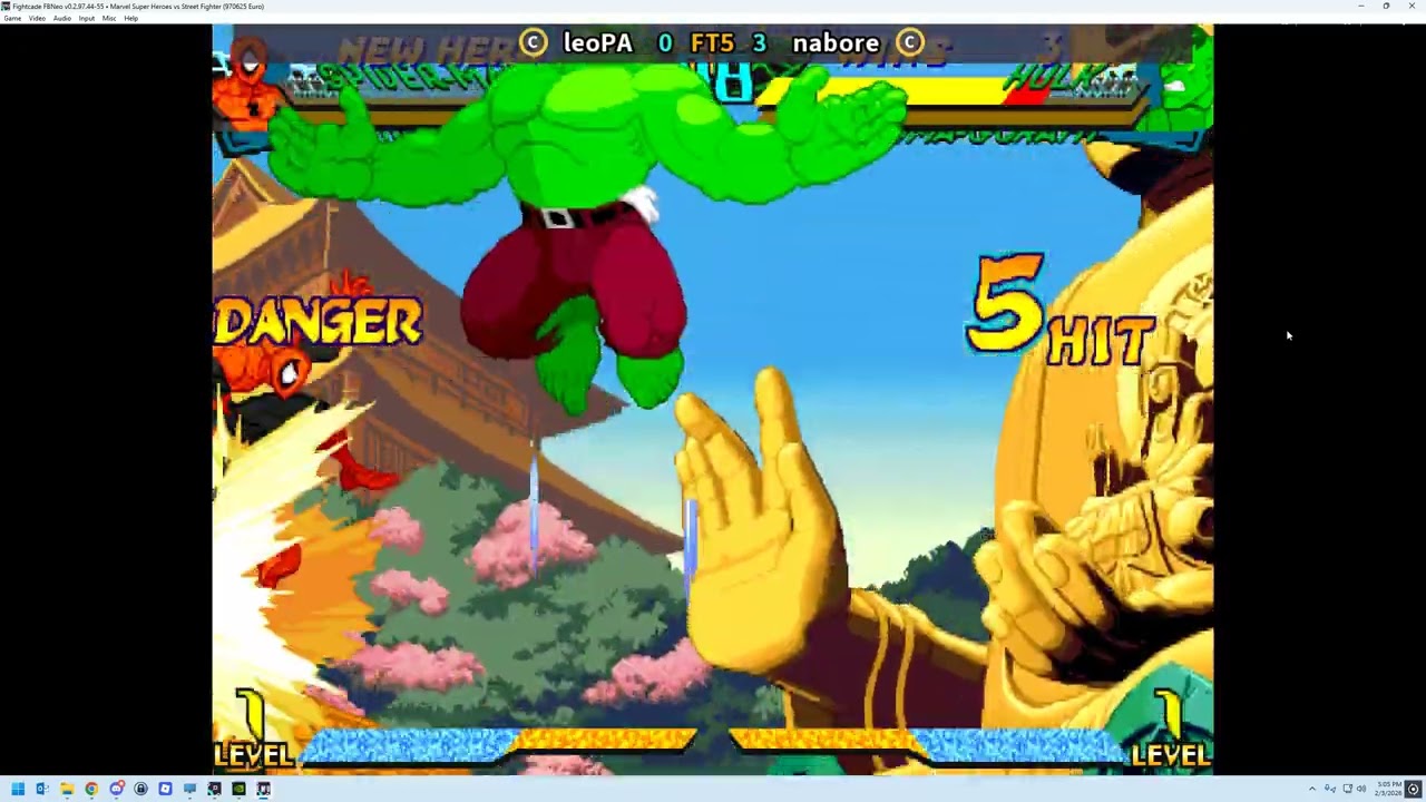 MSHVSF - Hulk Combo in ranked 95% Damage - Fightcade