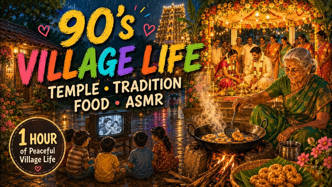 90s South Indian Village Life: Traditions, Festivals & Family Memories | 1 Hour ASMR