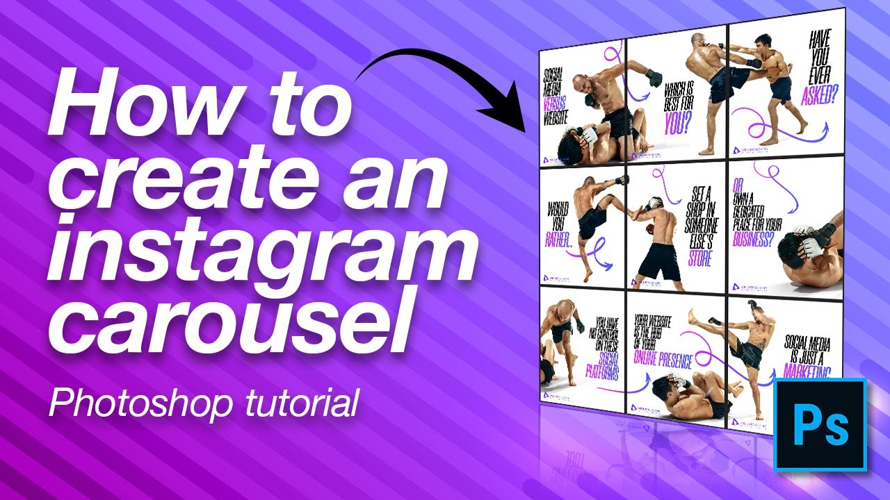 How to Create Instagram Carousel in Adobe Photoshop - Easy Tutorial