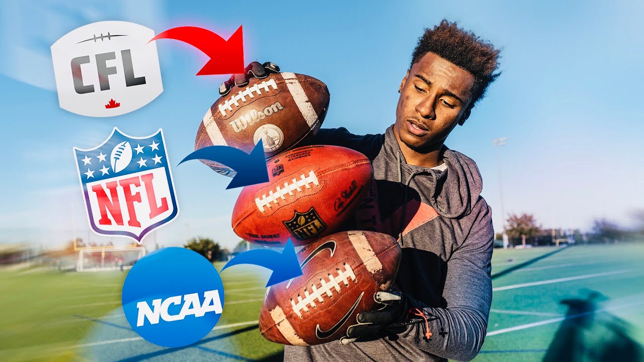 NFL Football vs. CFL Football vs. NCAA College Football.. Which Is Better? (INSANE Experiment)