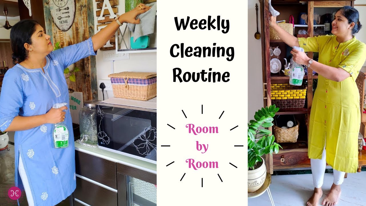 Perfect WEEKLY Cleaning Routine - Room by Room / Cleaning Checklist / Home HashTag Life
