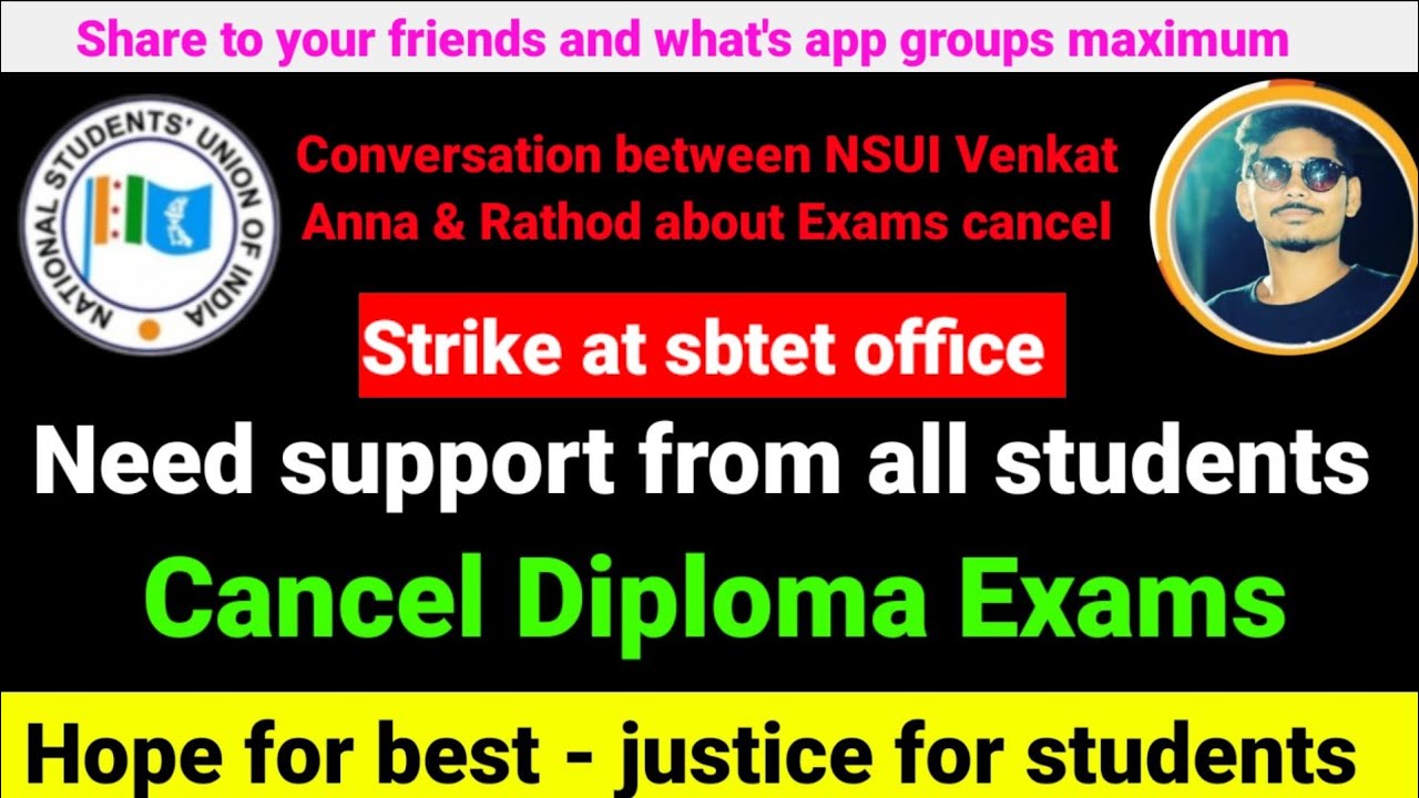 Cancel Diploma Exams || Make Justice for students || Need support from all students || NSUI support