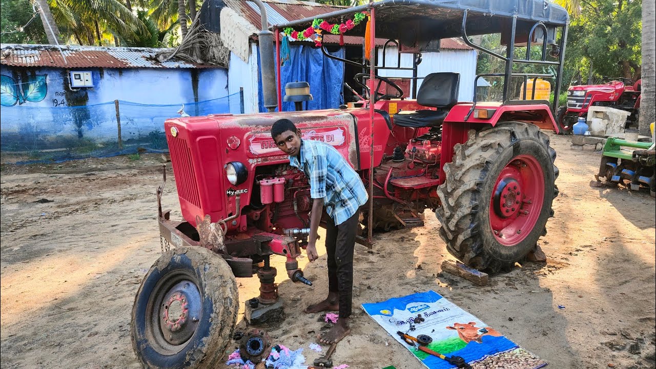 Mahindra 575 di tractor front wheel bearings change and new grease apply @Mohantractorslife