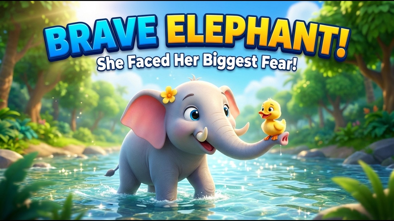 Ellie the Elephant’s Big Brave Moment 🐘 | Kids Animal Story About Courage & Kindness