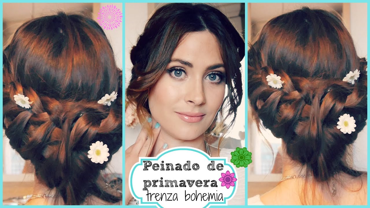 Peinado Fácil y Rápido ❀ Recogido con trenza elegante y romántico.