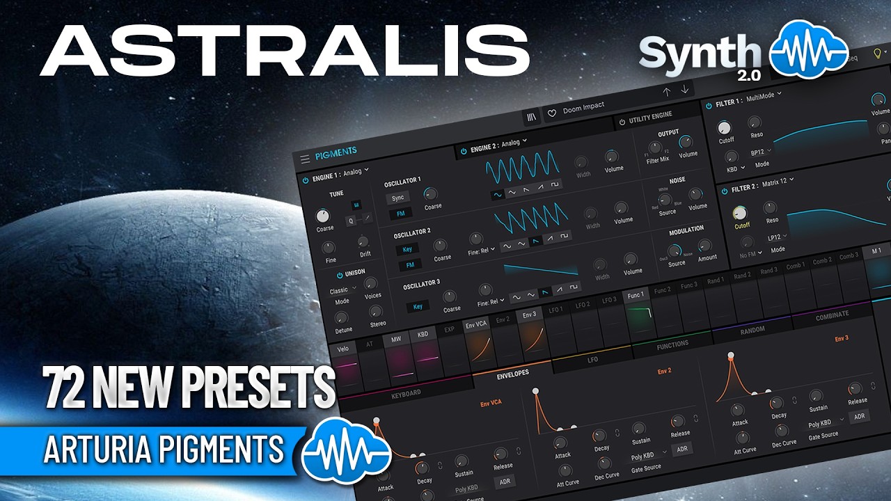 ARTURIA PIGMENTS 4 - 72 Custom Sounds - ASTRALIS Soundset