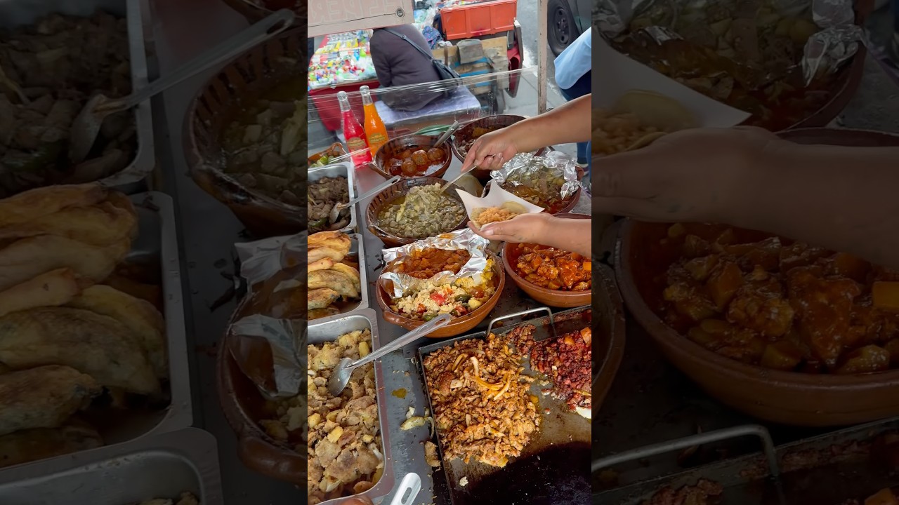 Tacos de guisado afuera del metro Salto del agua #Tacos #Guisado #foodie #viral #parati