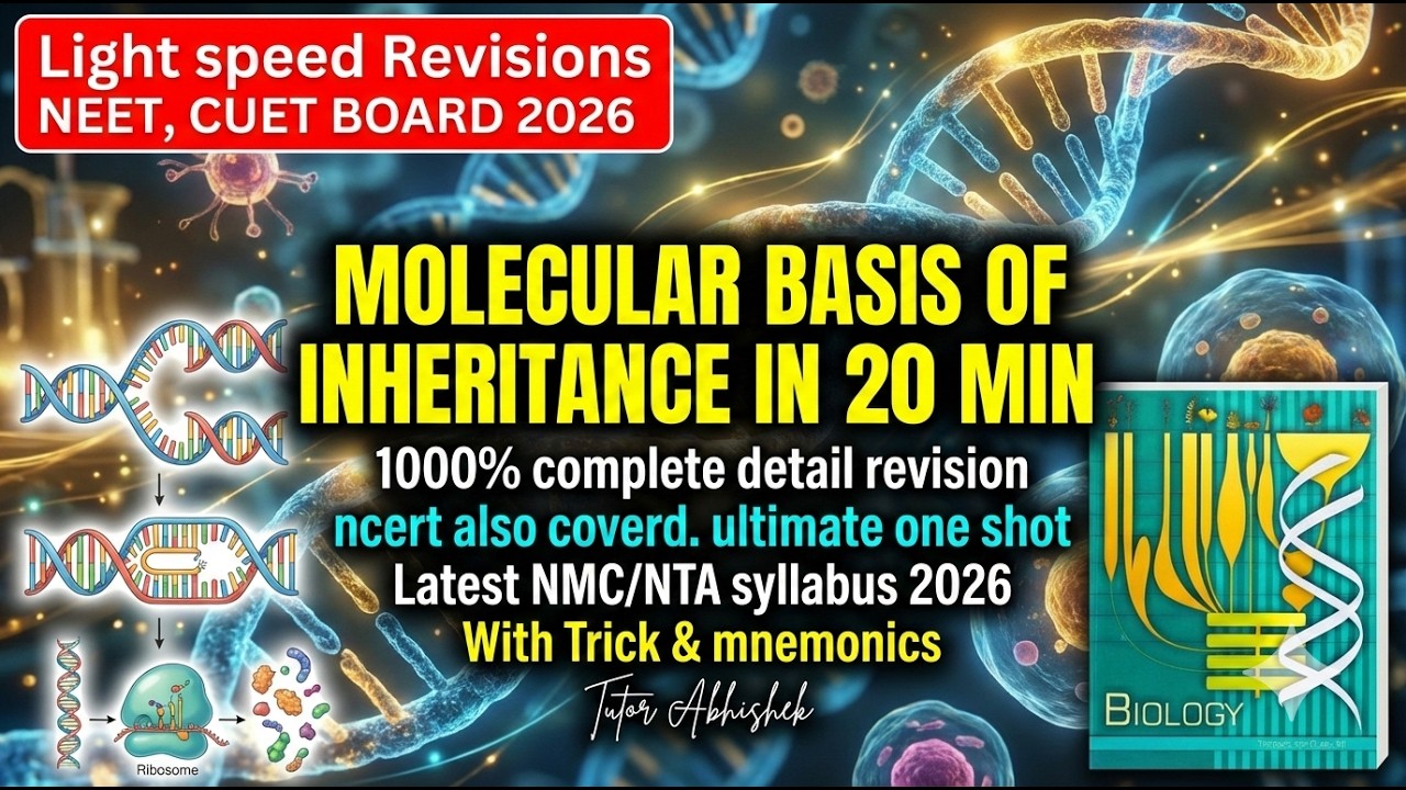 Molecular Basis of Inheritance in 20 Mins 🔥 | NEET 2026, CUET & Class 12 Boards
