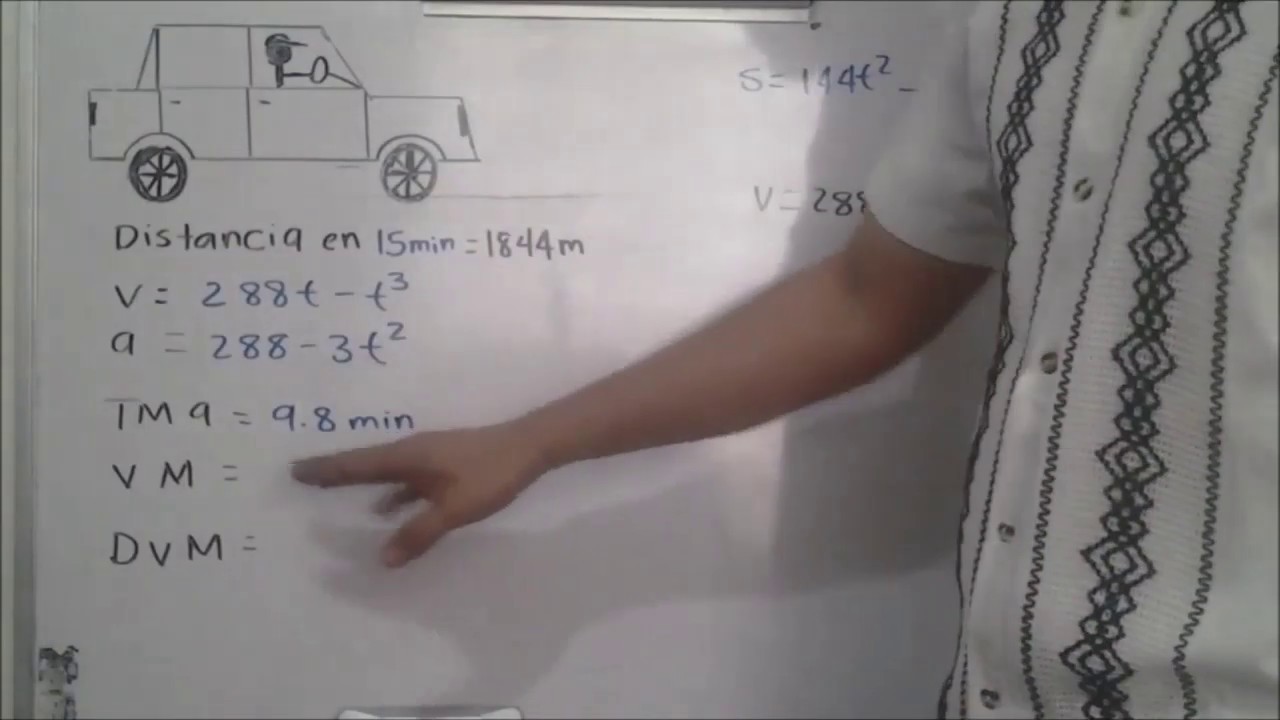 Aplicación de la derivada en un móvil (Distancia, velocidad y aceleración)