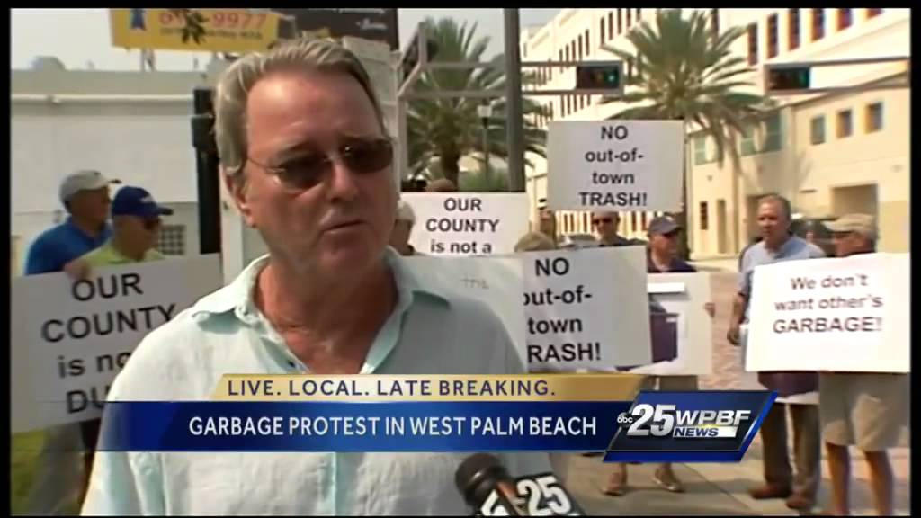 Dozens rally for garbage protest in West Palm Beach