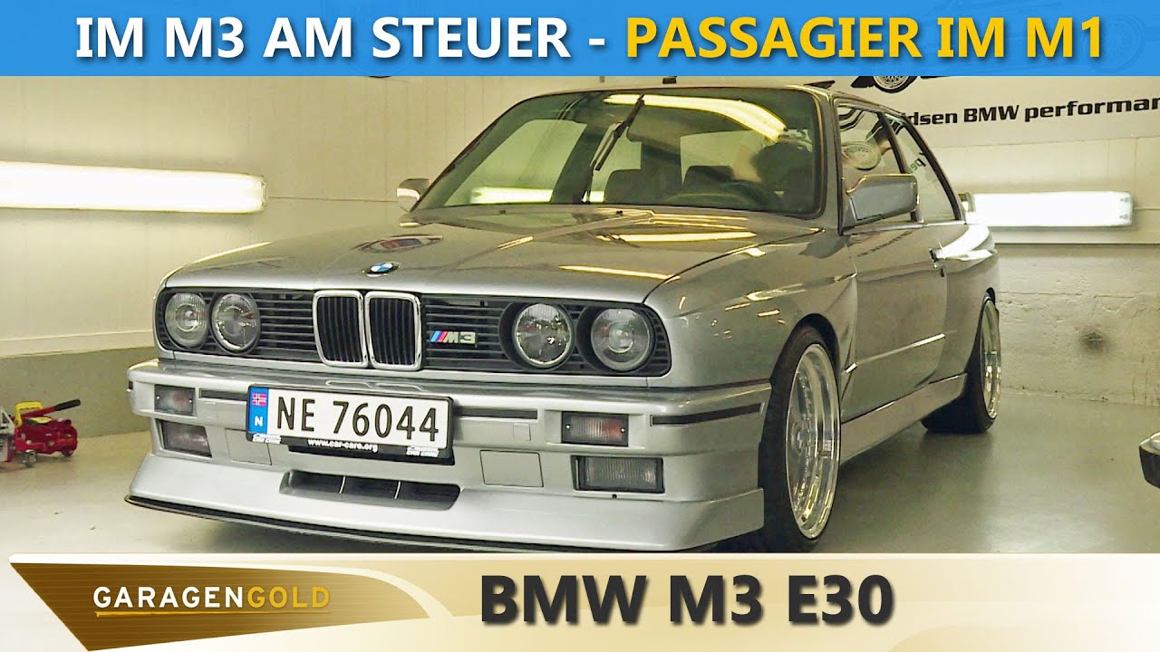 BMW E30 M3 - im M3 am Steuer unterwegs zum M1 auf der Rennstrecke beim Oldtimer-Event | Garagengold