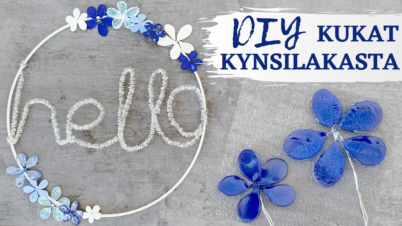 💐 DIY – Keväinen kukkakranssi | Askartele kukka kynsilakasta ja rautalangasta | ÄITIENPÄIVÄASKARTELU