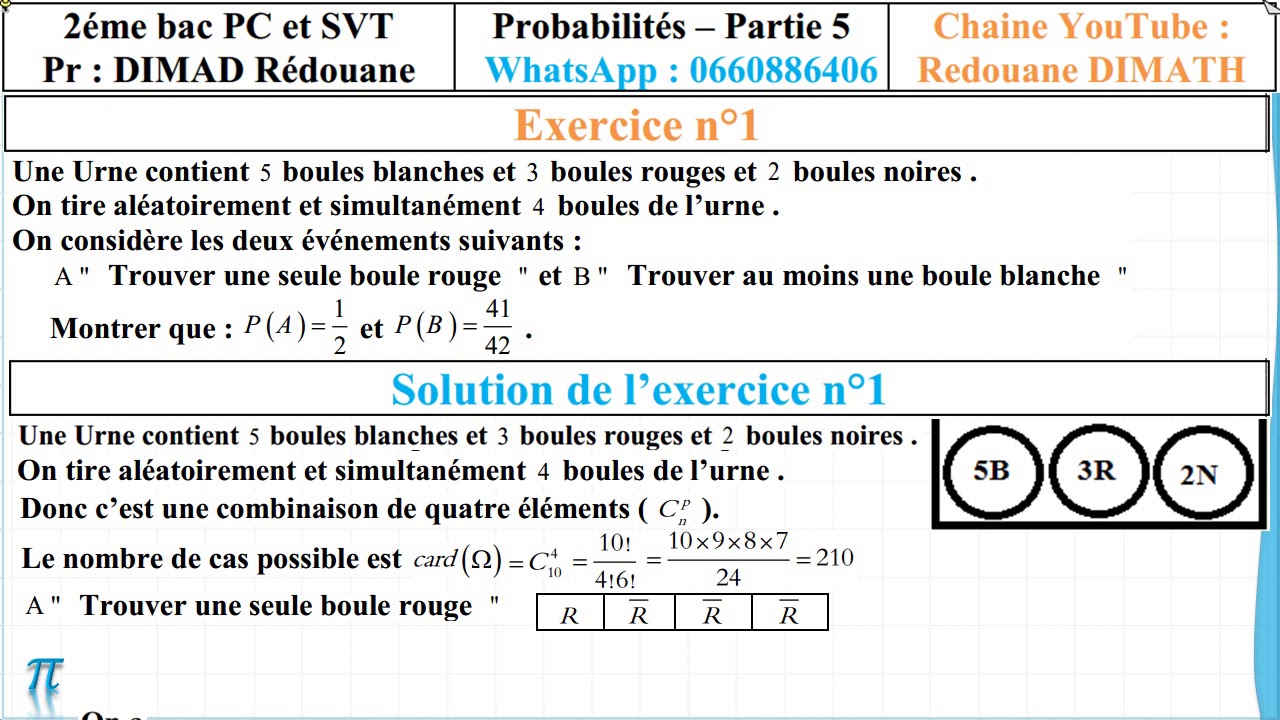 probabilitè - Examens nationaux - Partie 5
