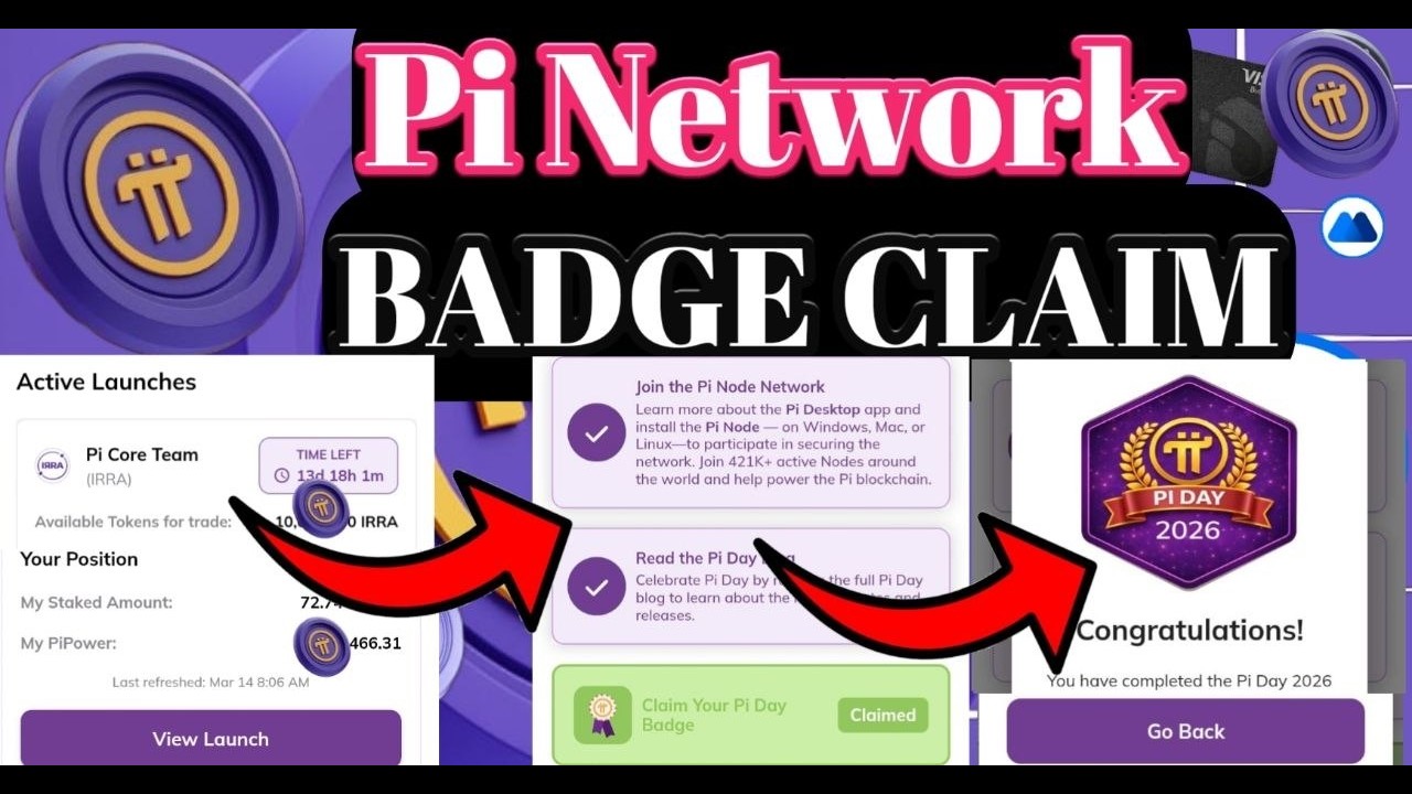 Pi Network Update। Pi Network Piday Update। Pi Task Complete Update । Pi Badge Update ।