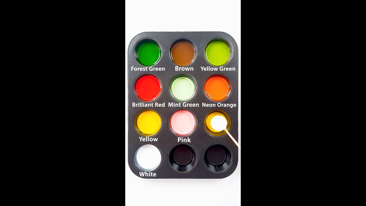 How to Create 8 New Colors with 4 Colors #colormixing #satisfying #asmr 