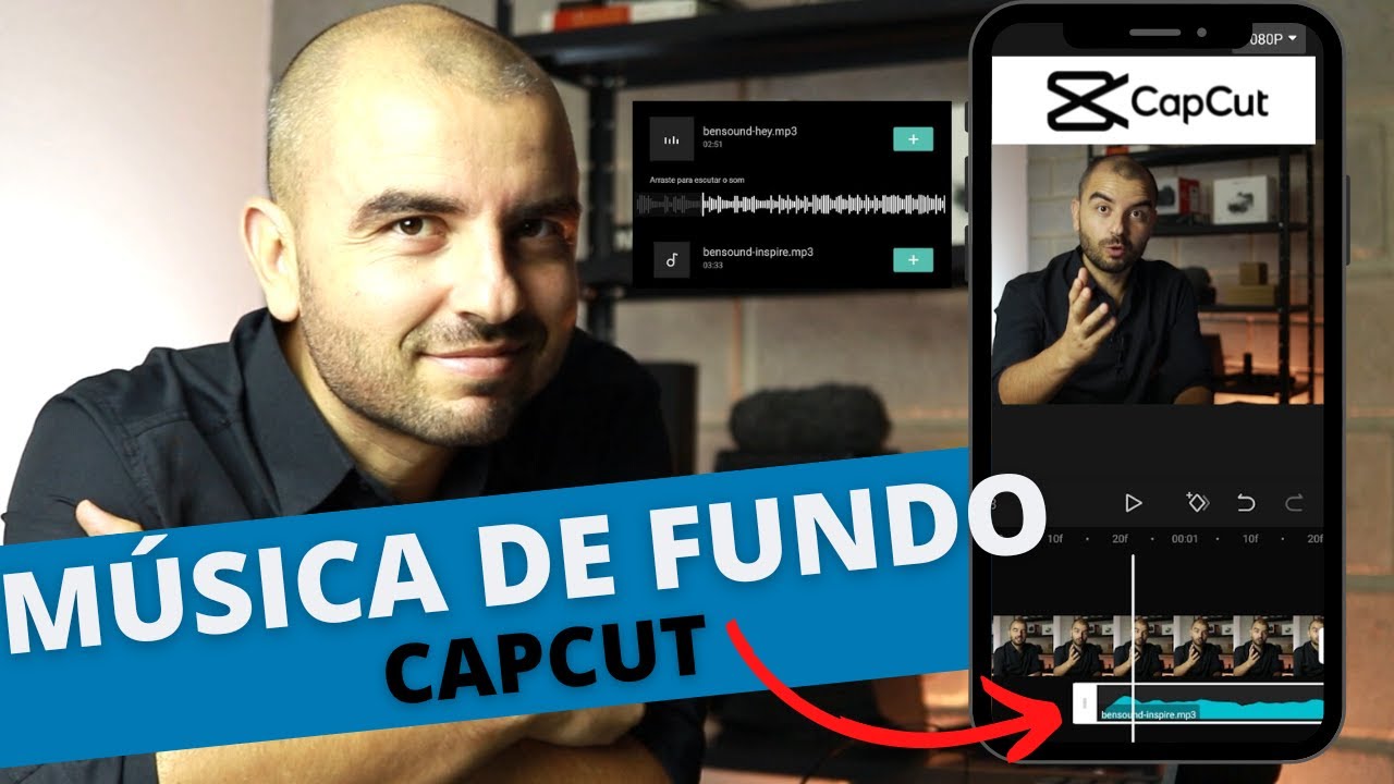 COMO COLOCAR UMA M&Uacute;SICA DE FUNDO NO APLICATIVO CAPCUT. INSERIR, CORTAR, DIMINUIR OU AUMENTAR O &Aacute;UDIO