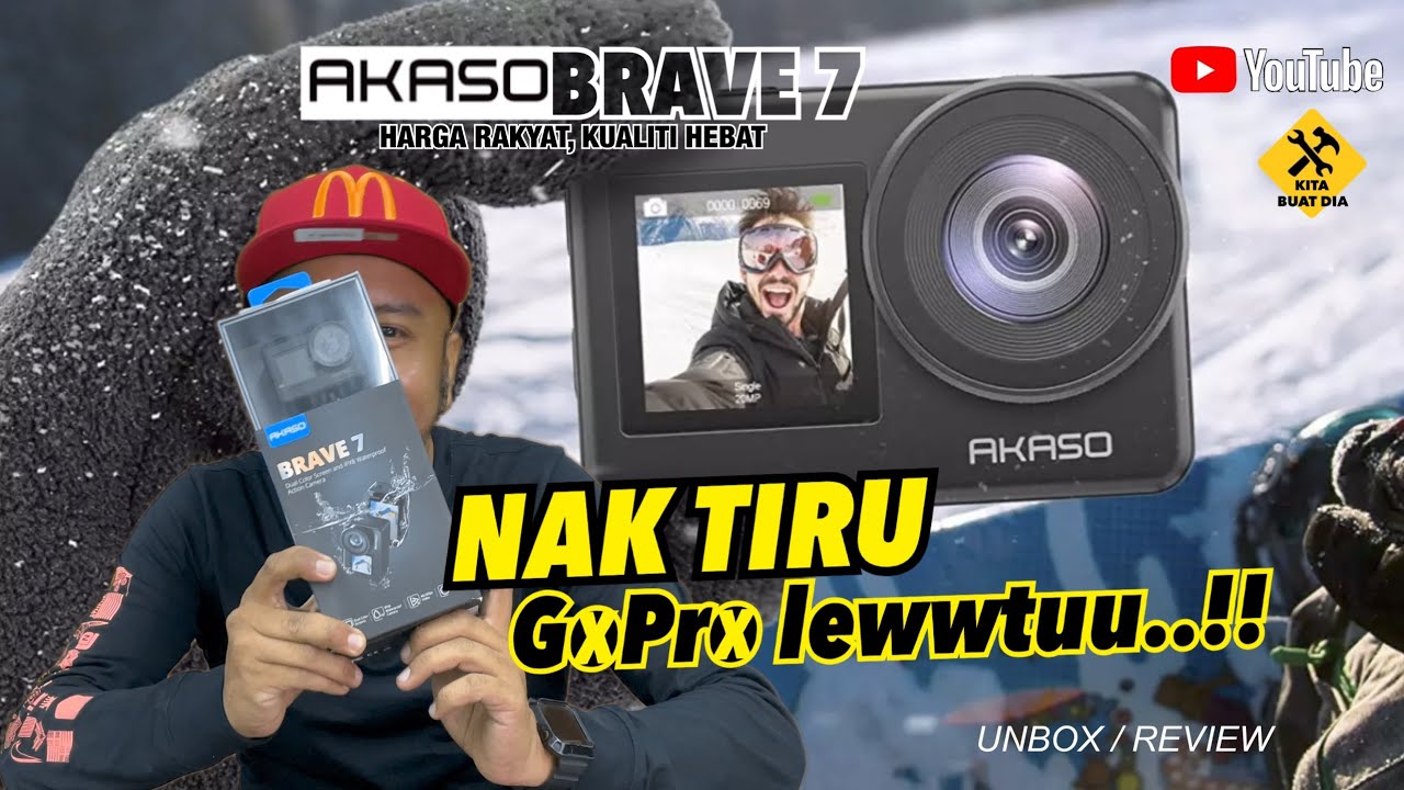 “RAMAI YANG KATA…IANYA HEBAT..!!” | AKASO BRAVE 7 Action Camera IPX8 Waterproof