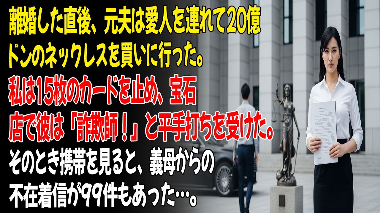 ❤️離婚して門を出た直後、元夫は愛人を連れて20億ドンのネックレスを買いに行った。私は15枚のカードを止め、宝石店で彼は平手打ちを食らった…。😡...ㅣ黄昏恋ㅣ老後の物語ㅣ再婚