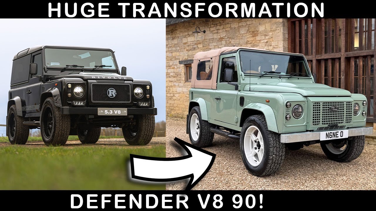 FROM A STEALTH BLACK DEFENDER - SUMMER GREEN V8! Massive Defender Transformation!