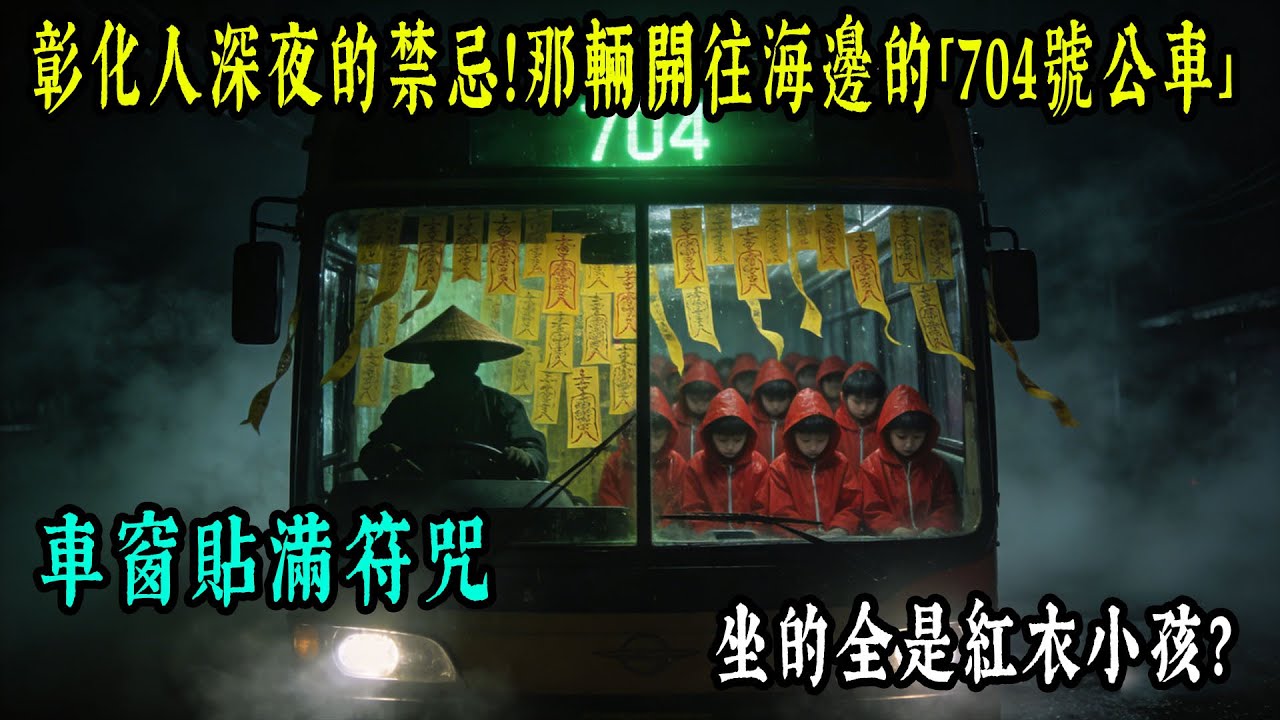【老王故事會】彰化人深夜的禁忌！那輛開往海邊的「704號公車」，車窗貼滿符咒，坐的全是紅衣小孩？#原創 #情感 #民間故事 #真實故事 #中老年生活 #台灣