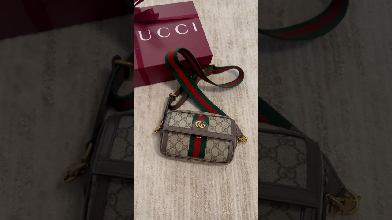 Gucci Ophidia Mini Crossbody bag #gucciophidia #gucci #unboxing #guccibag